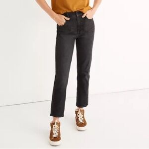 Madewell the perfect vintage crop Jean in faded black summer wash